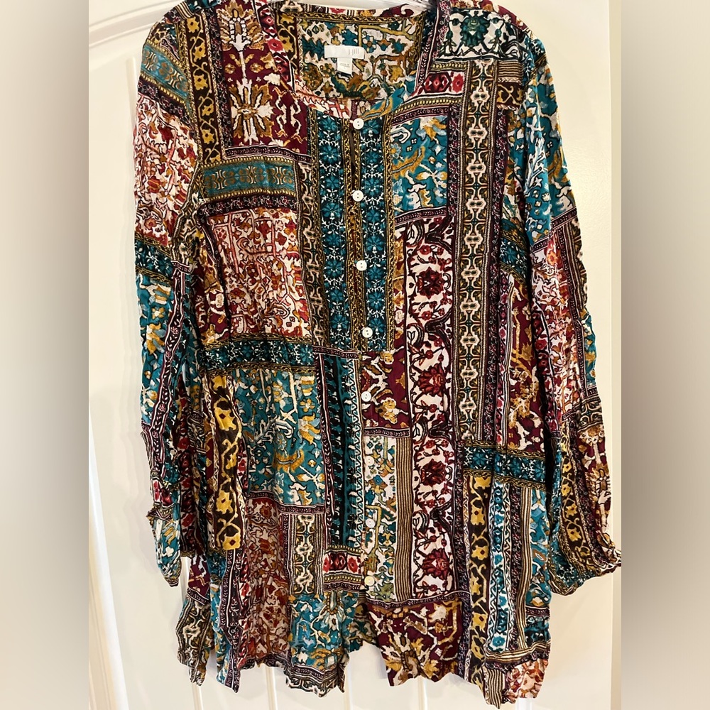 JJill multi colored tunic - size L